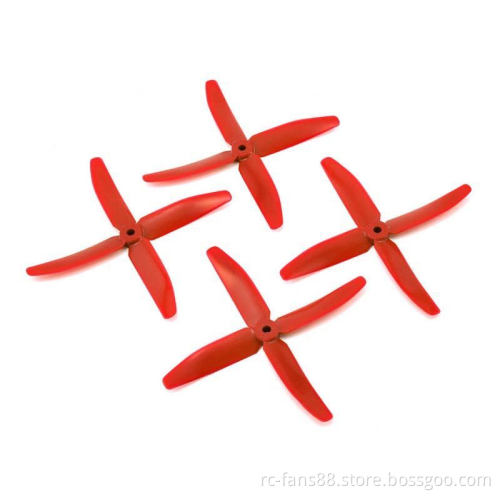 2 Pairs Red DALPROP 5040 Q5040 4 Blade PC Propeller CW CCW For ZMR250 QAV250 RC Multirotors